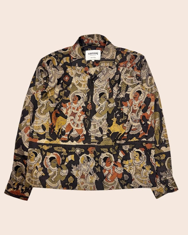 Samaaj Studio — Kalamkari Hand Painted Shirt Full Sleeves 01