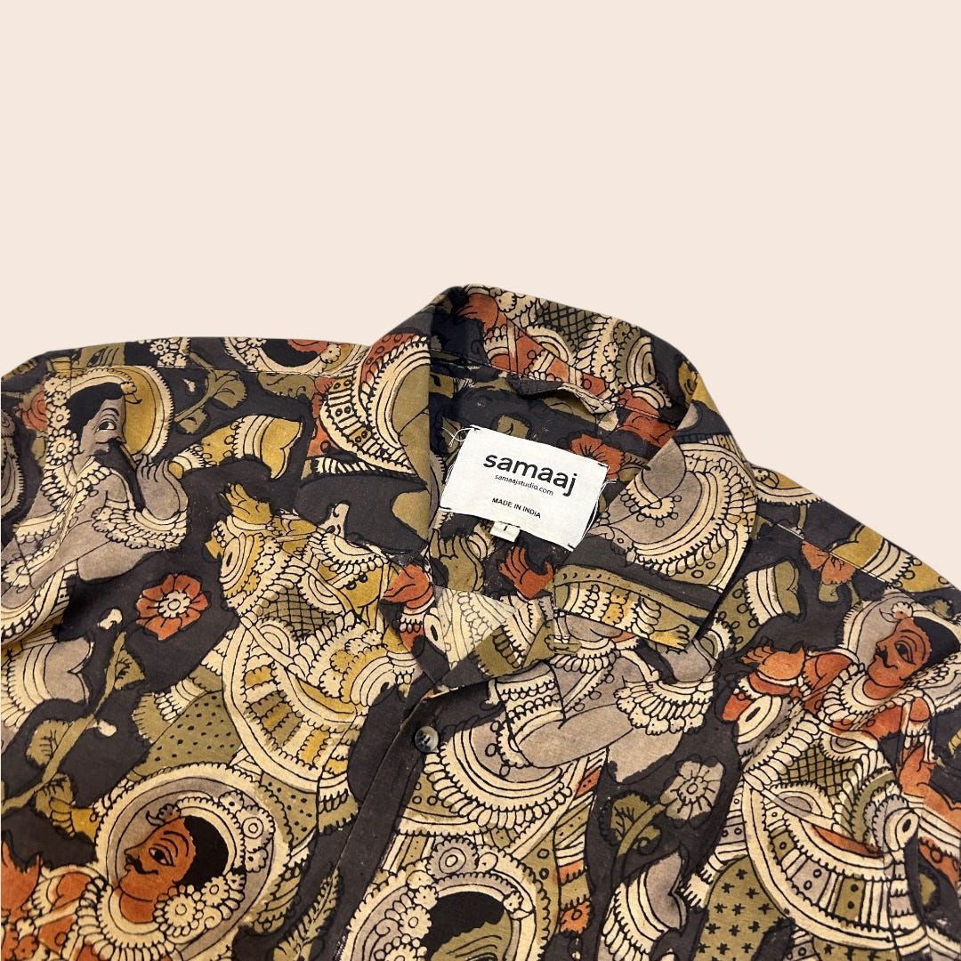 Kalamkari Hand Painted Shirt Full Sleeves 01 - image 2