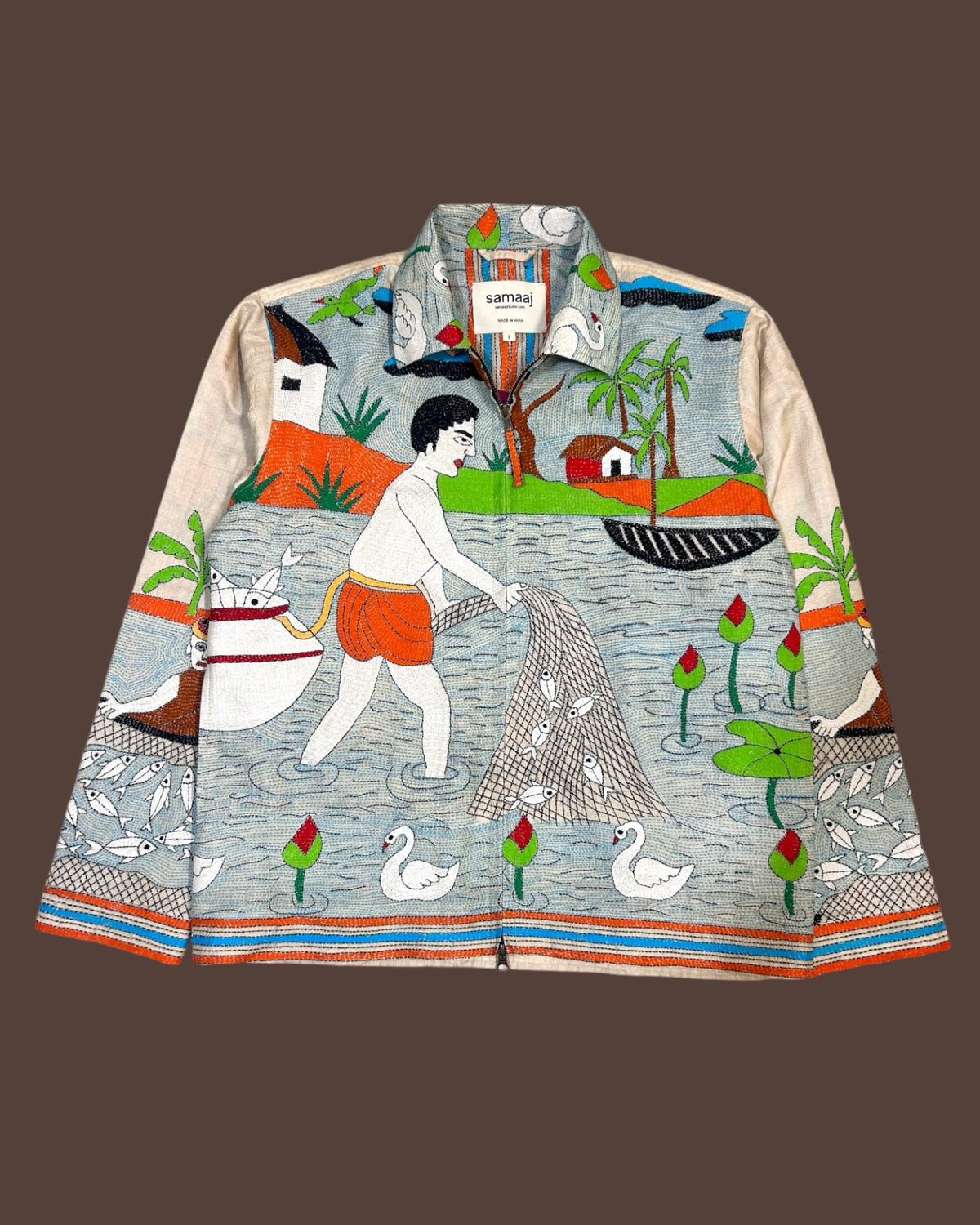 Kantha Hand Embroidered Jacket - image 1