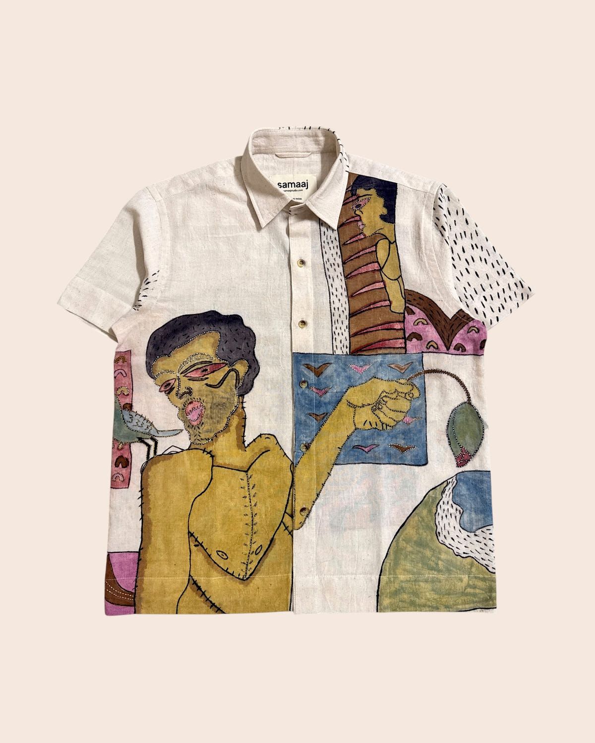 Handpaint kantha shirt - image 1