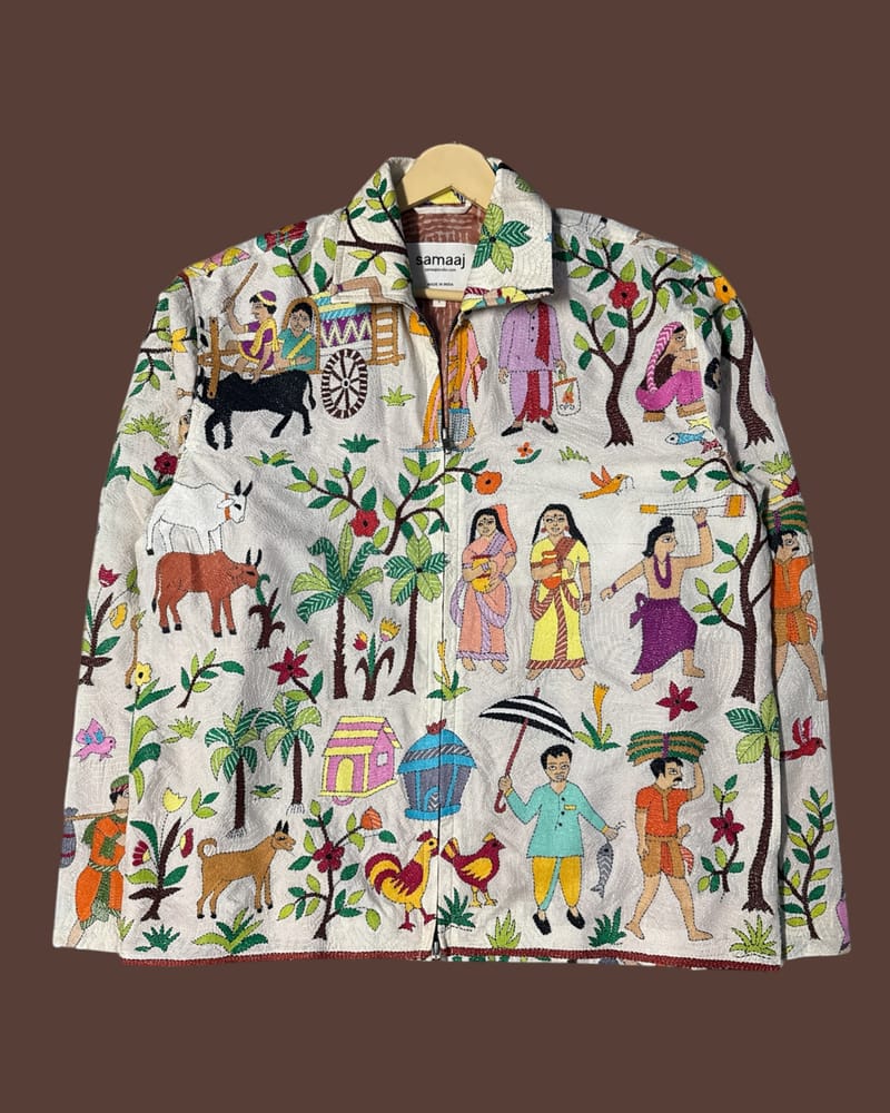 Kantha Hand Embroidered Jacket 03