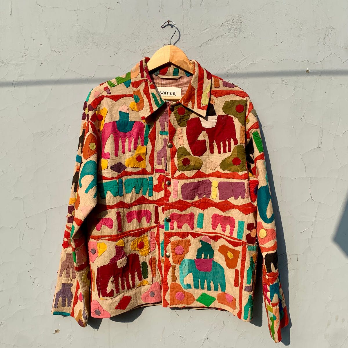 Beige Applique Jacket - image 1