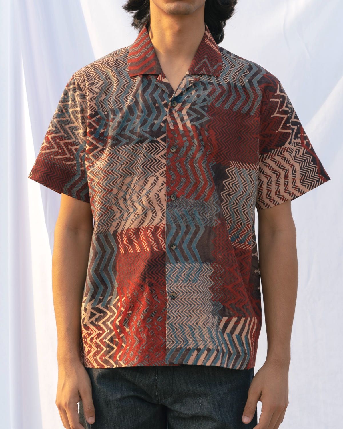Block Print Ajrakh Shirt 02 - image 1