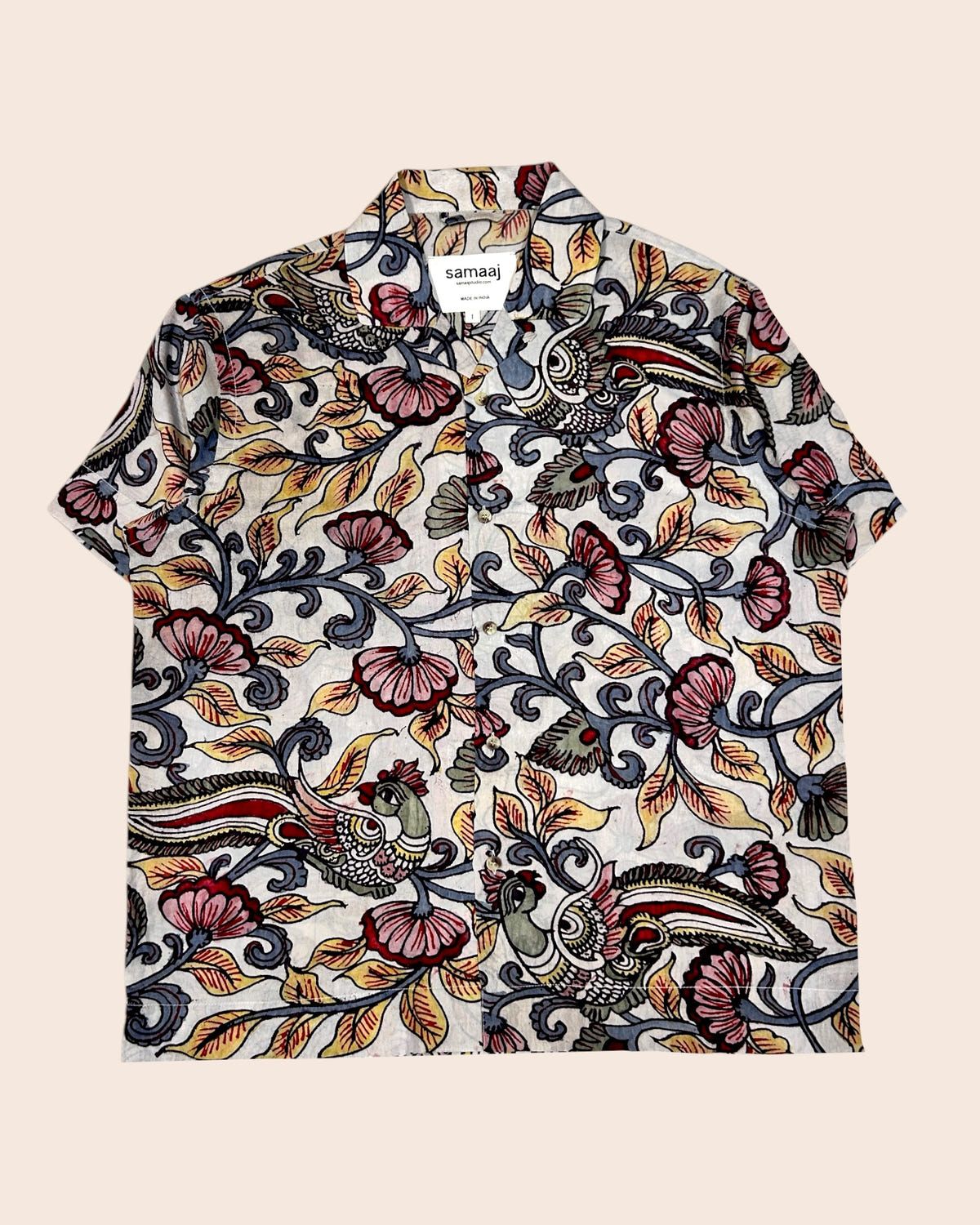 Kalamkari Hand Paint Shirt 21 - image 1