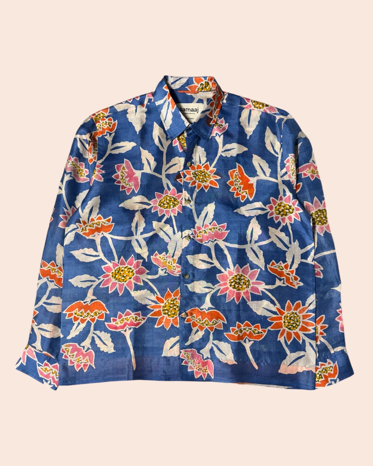 Silk Batik Hand Paint Shirt 03 - image 1