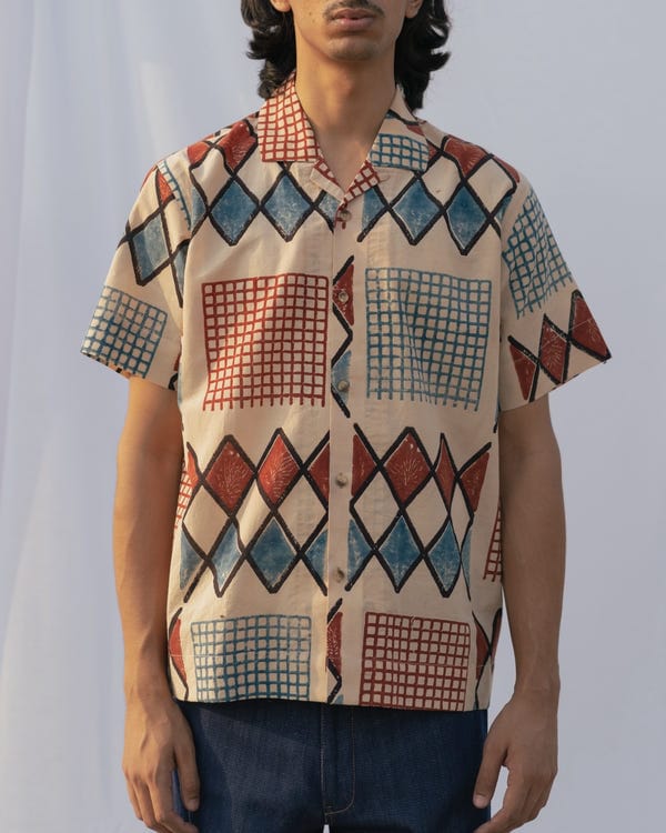 Samaaj Studio — Block Print Ajrakh Shirt 05