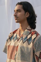 Block Print Ajrakh Shirt 05 view 3
