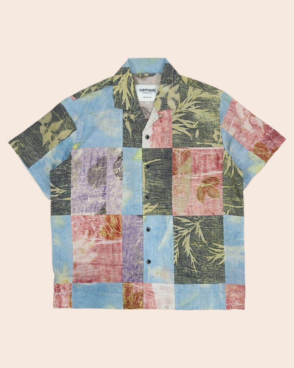 Patchwork Eco Print Shirt - image 1