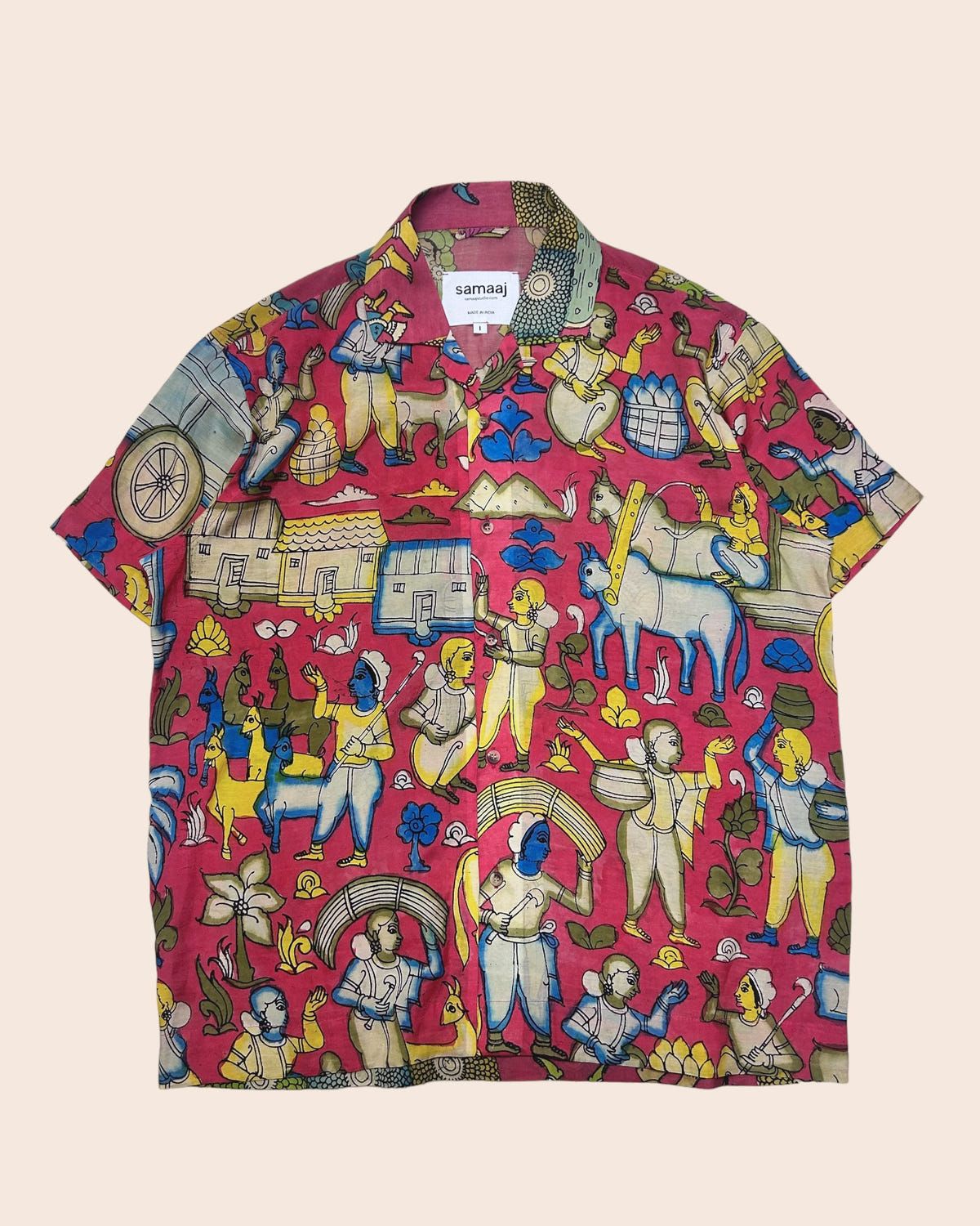 Kalamkari Hand Paint Shirt 11 - image 1