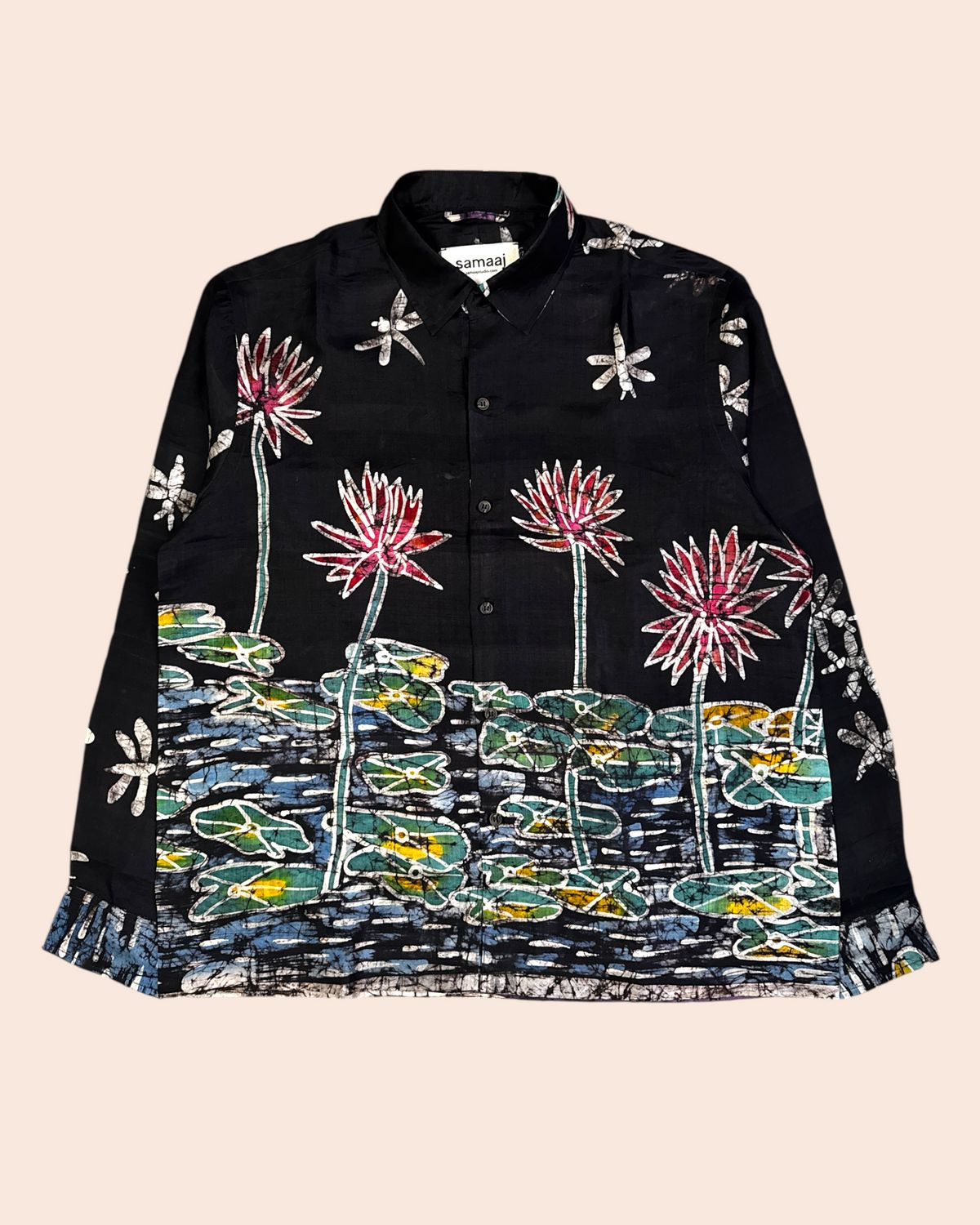 Silk Batik Hand Paint Shirt 05 - image 1