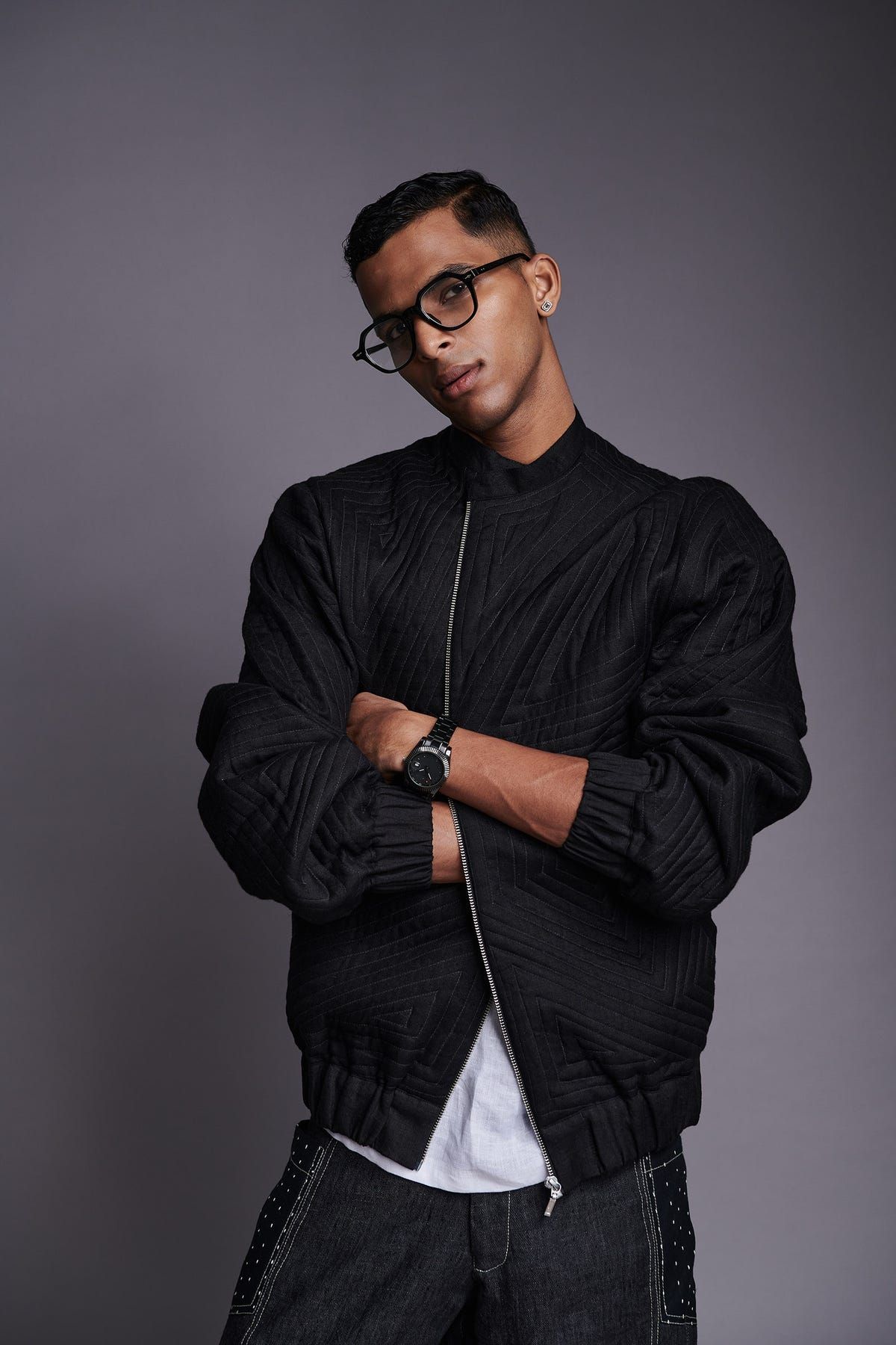 Kohl Co-Linen Unisex Quilted Bomber Jacket - image 1