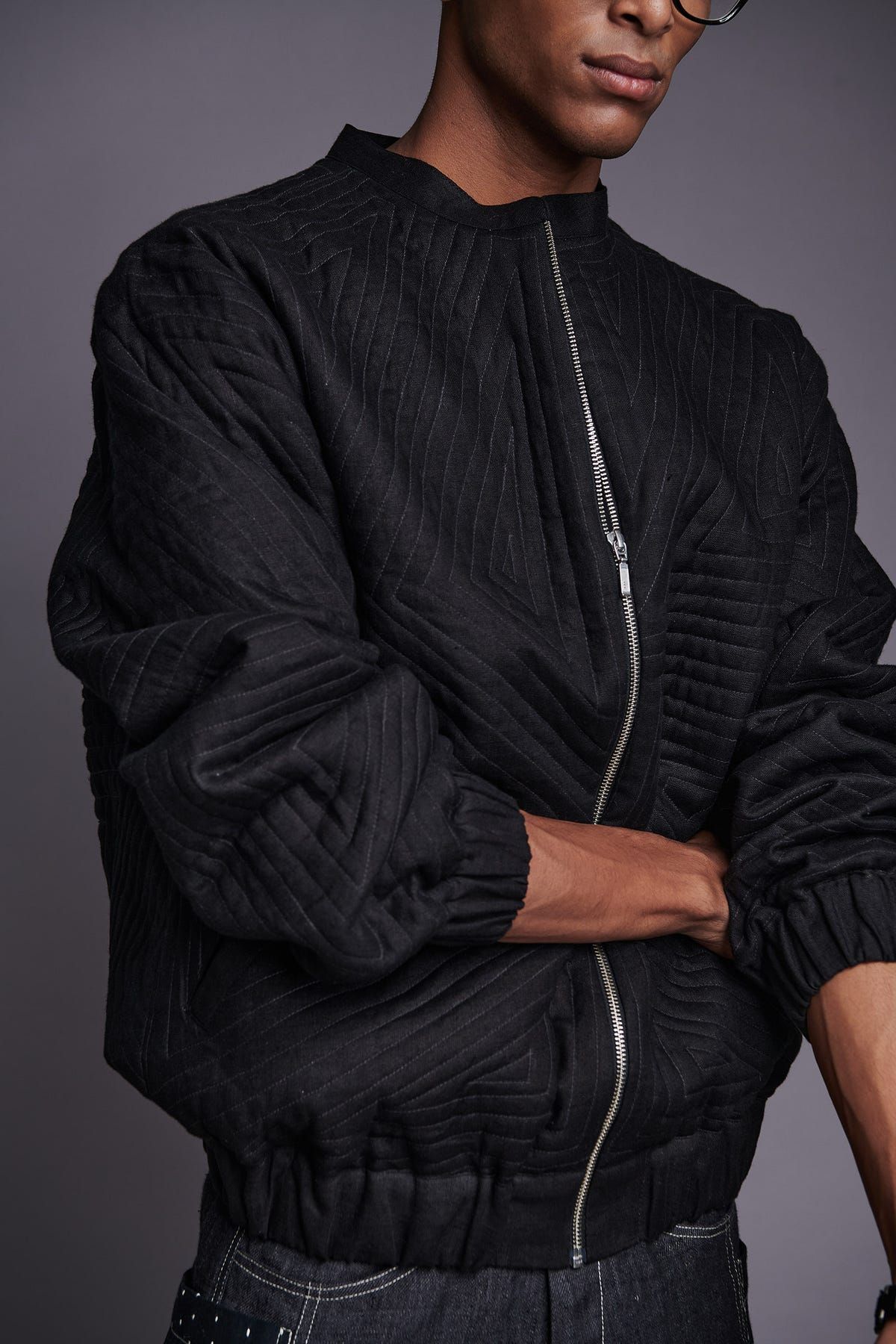 Kohl Co-Linen Unisex Quilted Bomber Jacket - image 12