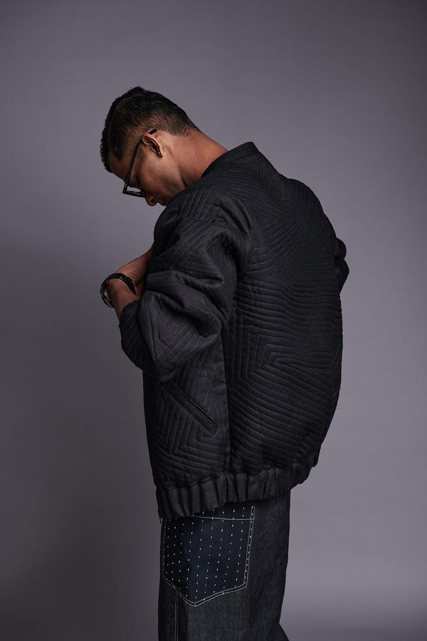 Saphed — Kohl Co-Linen Unisex Quilted Bomber Jacket