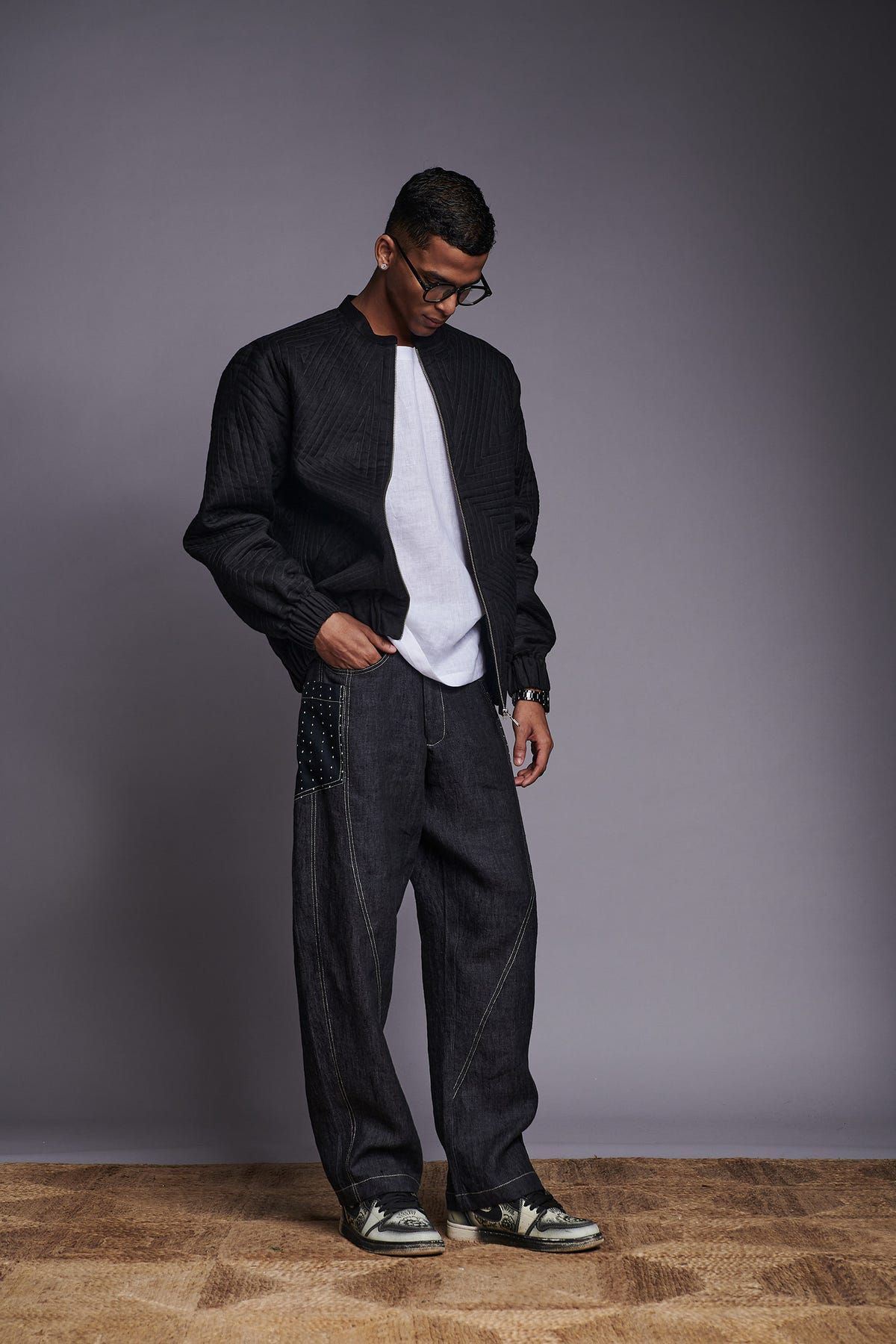 Kohl Co-Linen Unisex Quilted Bomber Jacket - image 4