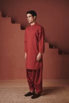 Brick Co-Linen Men's Classic Kurta - Sale view 3