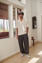 Graphite Linen Men's Jogger Pants view 2