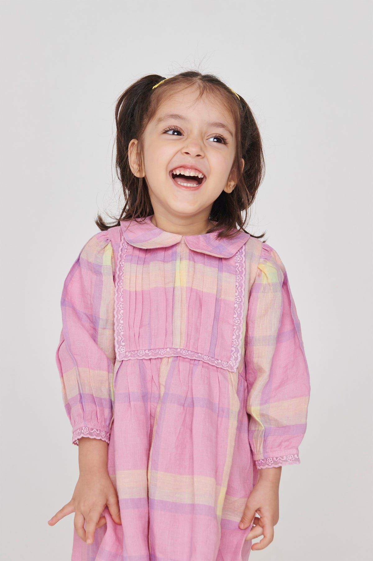Cassata Linen Girls Peter Pan Collar Dress - Sale - image 4