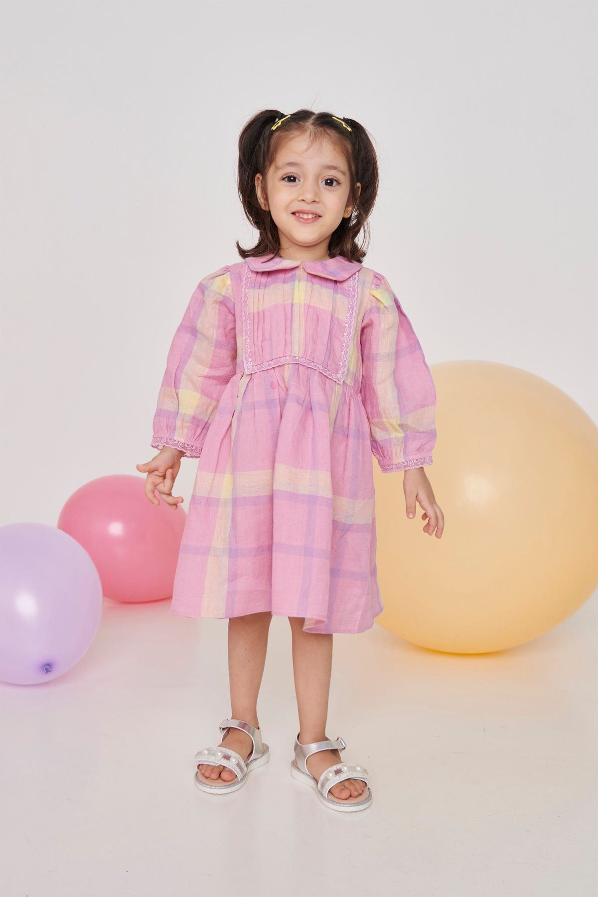 Cassata Linen Girls Peter Pan Collar Dress - Sale - image 6