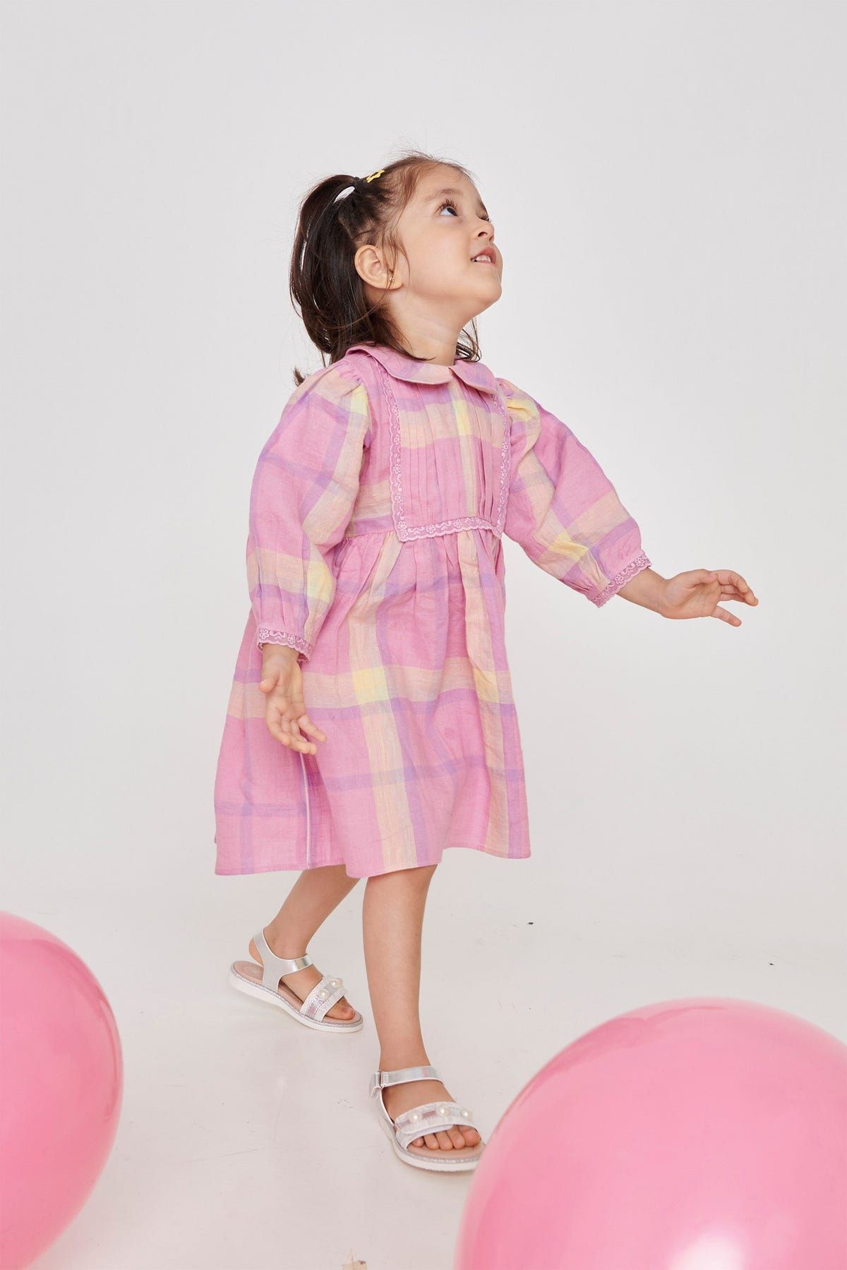 Cassata Linen Girls Peter Pan Collar Dress - Sale - image 7