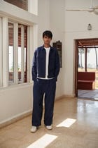 Neel Linen Men's Jacket and Baggy Pants Set view 8