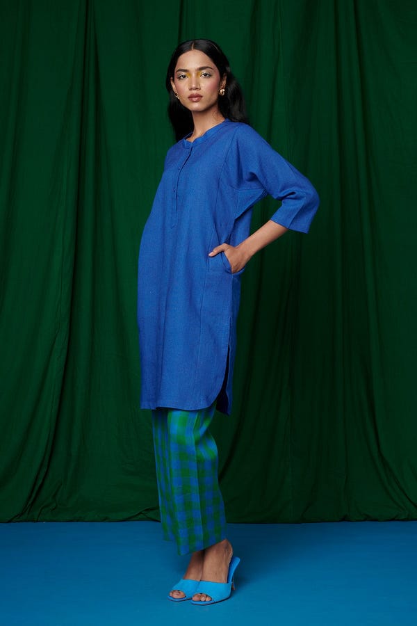 Saphed — Forest Linen Drawstring Pants - Sale