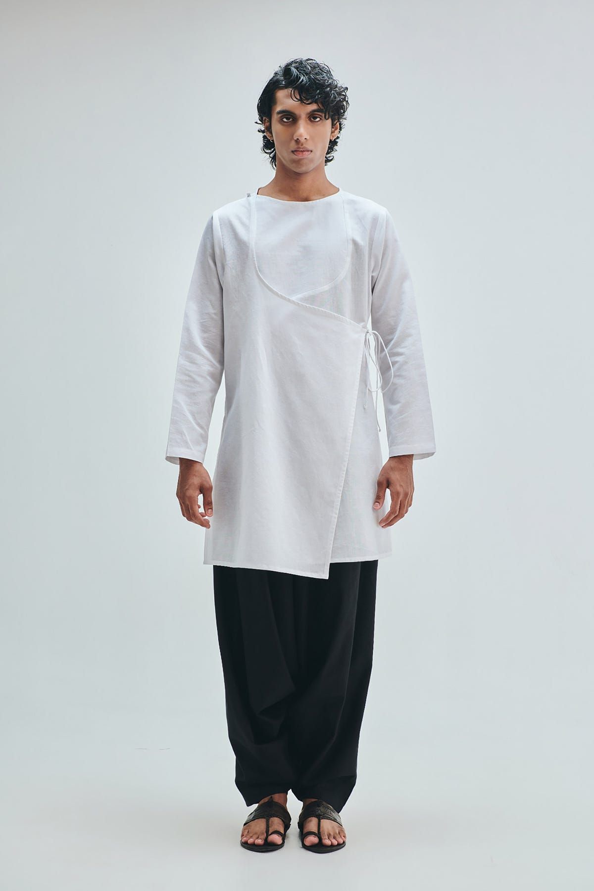 Taj Co-Linen Men's Angrakha Kurta Set - image 1