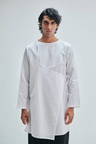 Taj Co-Linen Men's Angrakha Kurta Set view 4