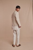 Undyed Linen Men’s Bandhgala Jacket view 5