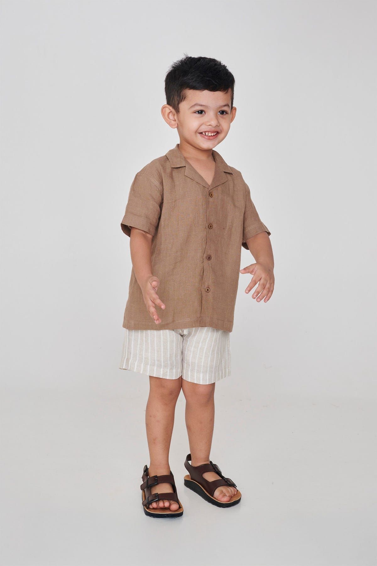 Mousse Linen Boys Camp Collar Shirt - Sale - image 5