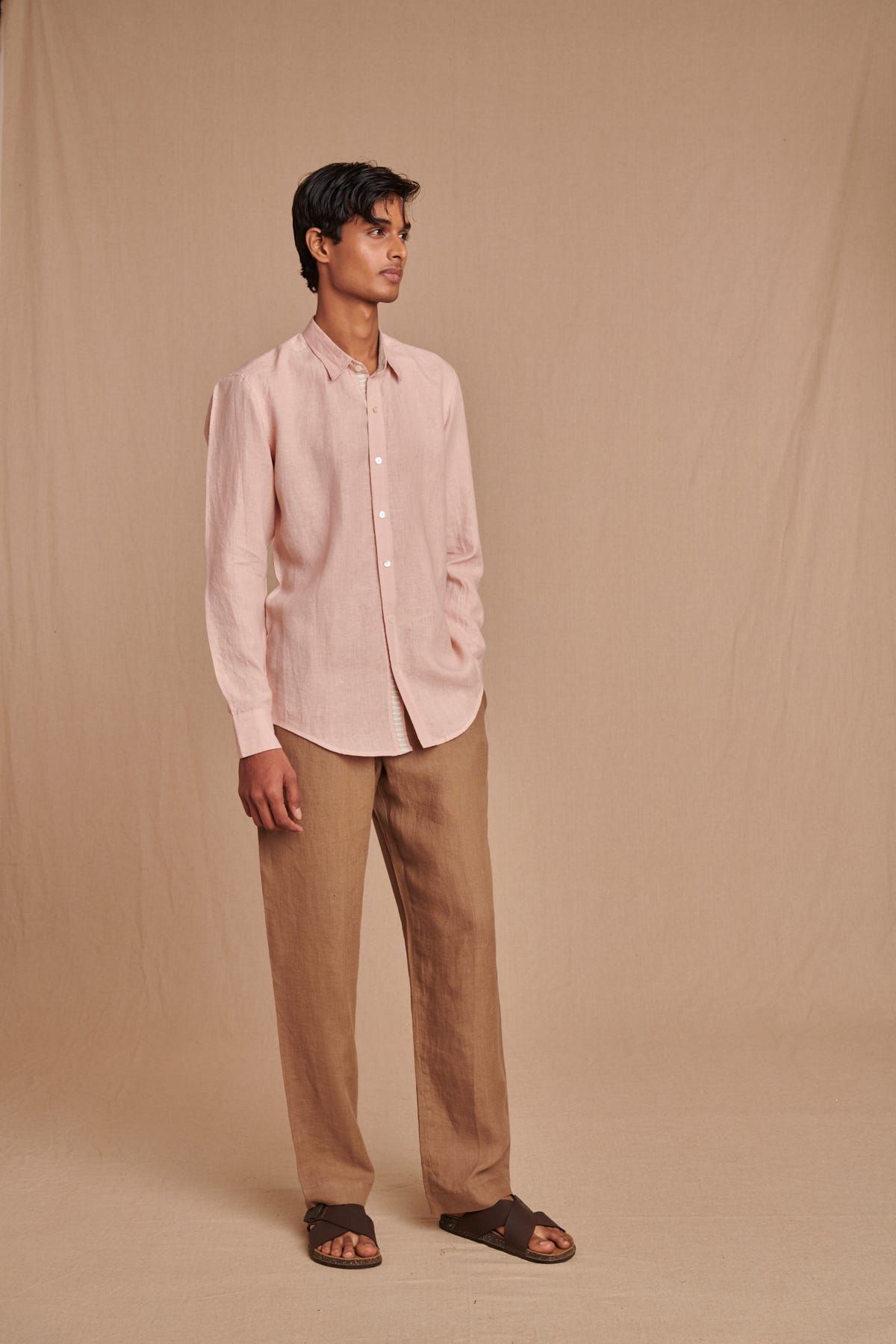 Blush Linen Men's Oxford Shirt – Slim Fit - image 5