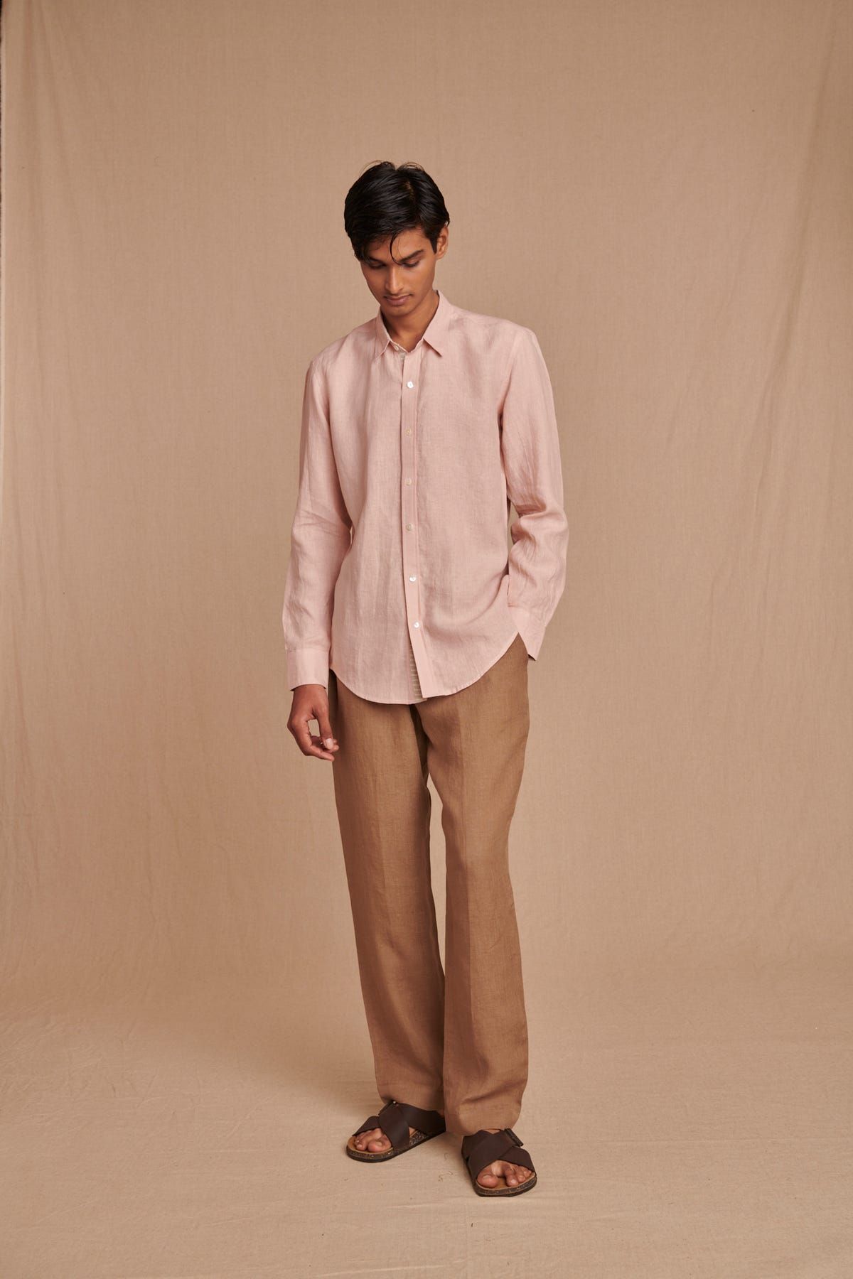 Blush Linen Men's Oxford Shirt – Slim Fit - image 8