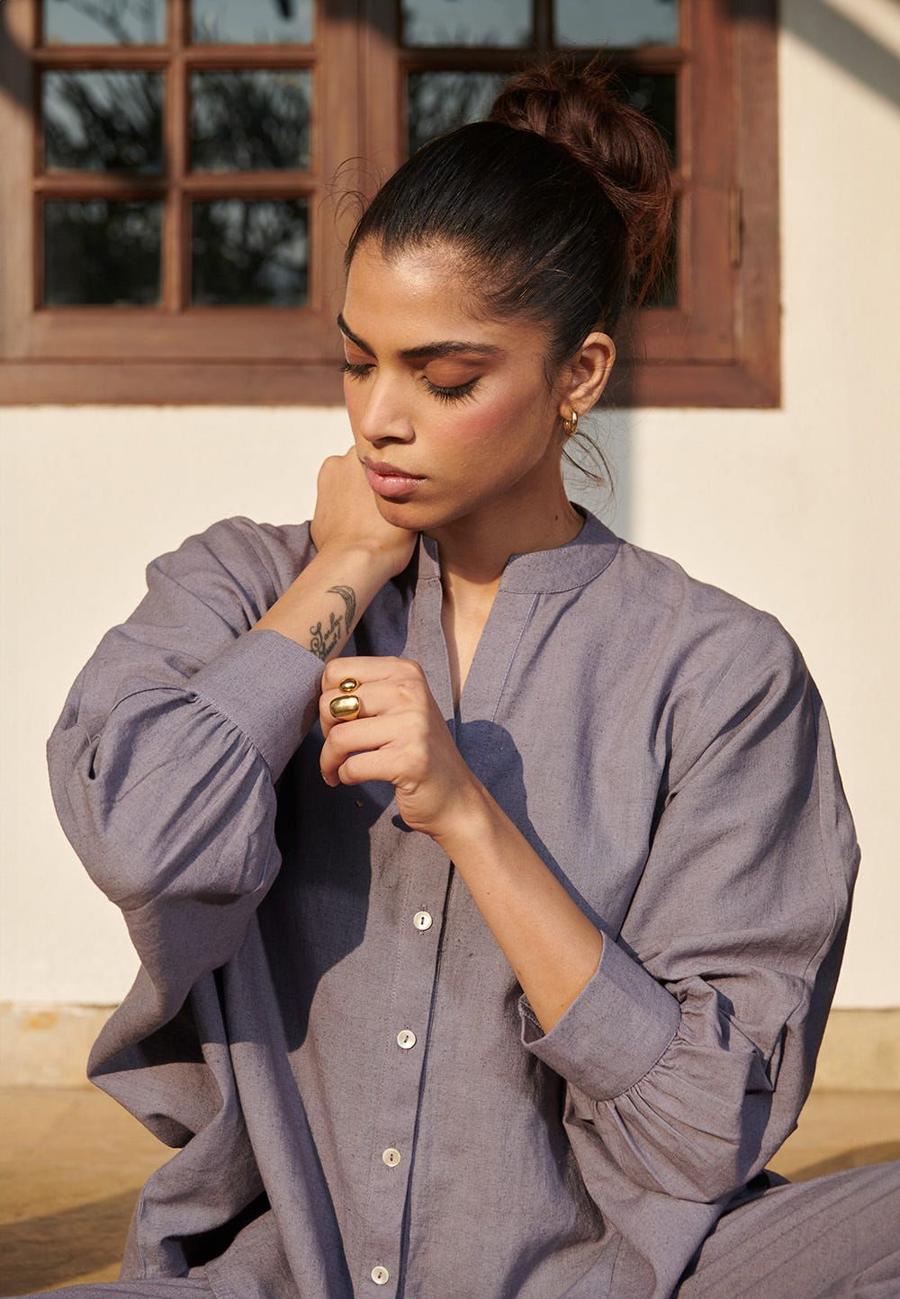 Dusk Co-Linen Dolman Shirt - image 7
