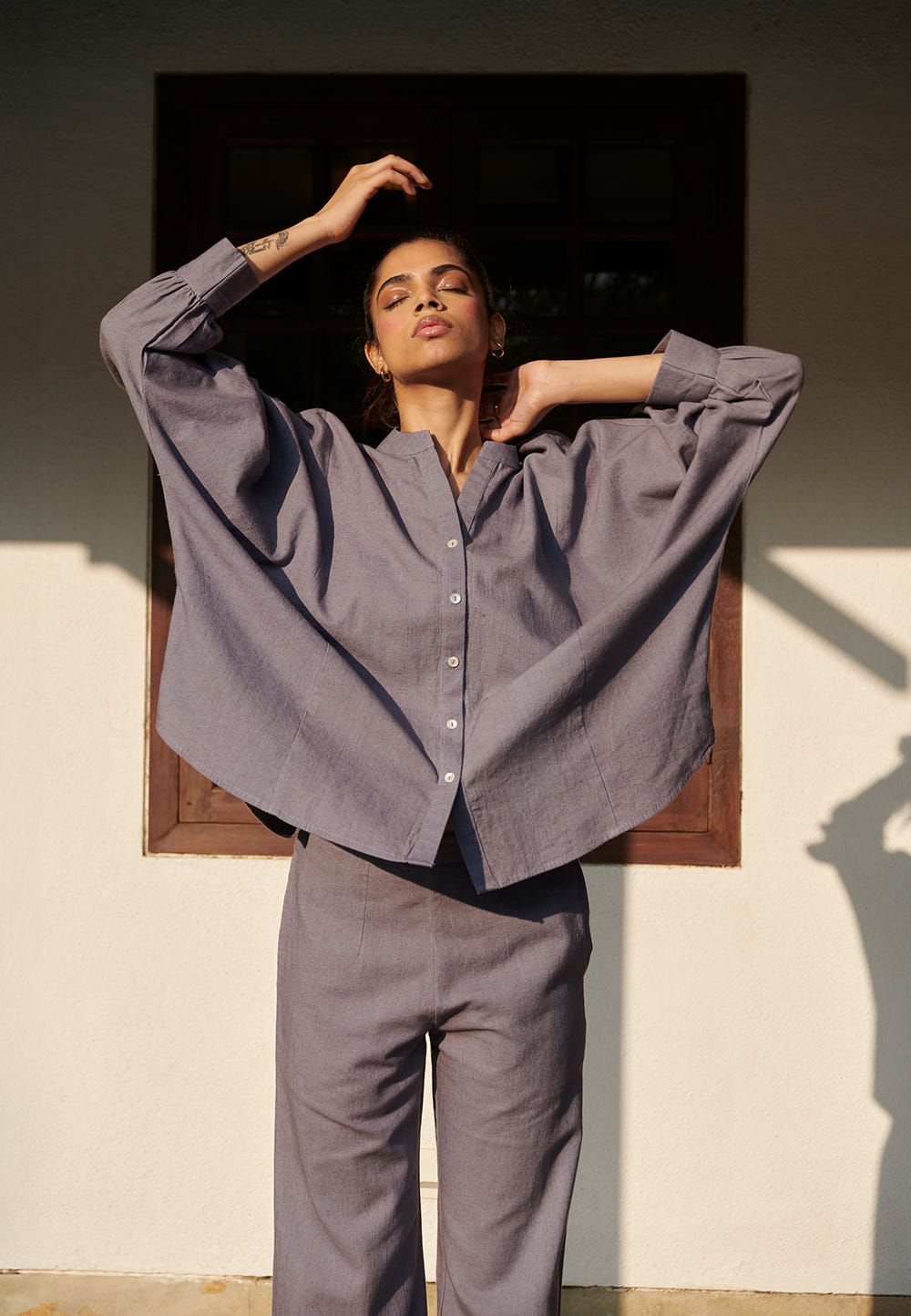 Dusk Co-Linen Dolman Shirt - image 9