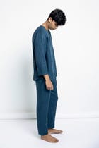 Indigo Linen Men's Pyjama Set view 4