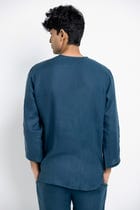 Indigo Linen Men's Pyjama Set view 5