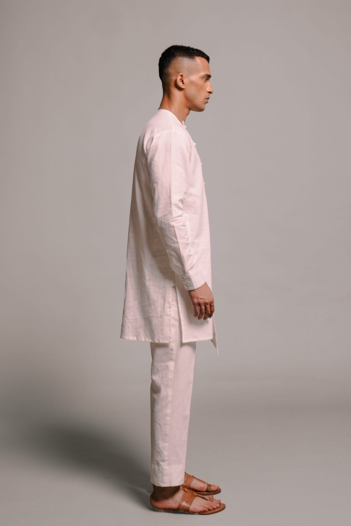Vanilla Co-Linen Men's Side Open Kurta - image 3