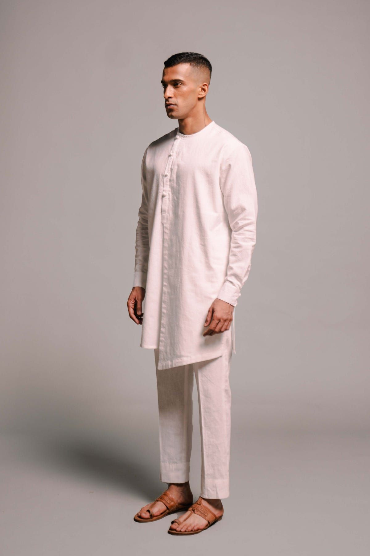 Vanilla Co-Linen Men's Side Open Kurta - image 4