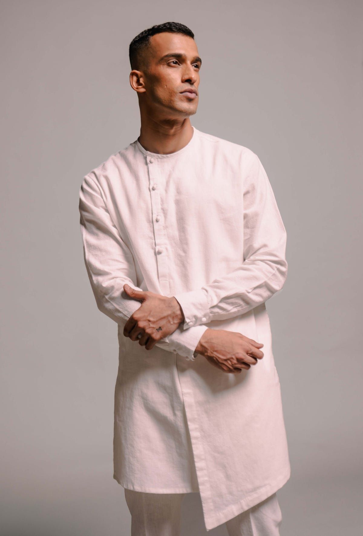 Vanilla Co-Linen Men's Side Open Kurta - image 5