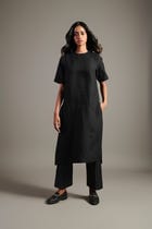 Kohl Co-Linen Half Sleeves Kurta Set view 3