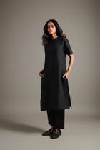 Kohl Co-Linen Half Sleeves Kurta Set view 6