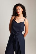 Navy Co-Linen Camisole Top - Sale view 1