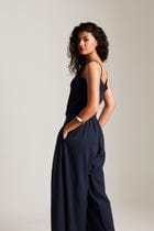 Navy Co-Linen Camisole Top - Sale view 3