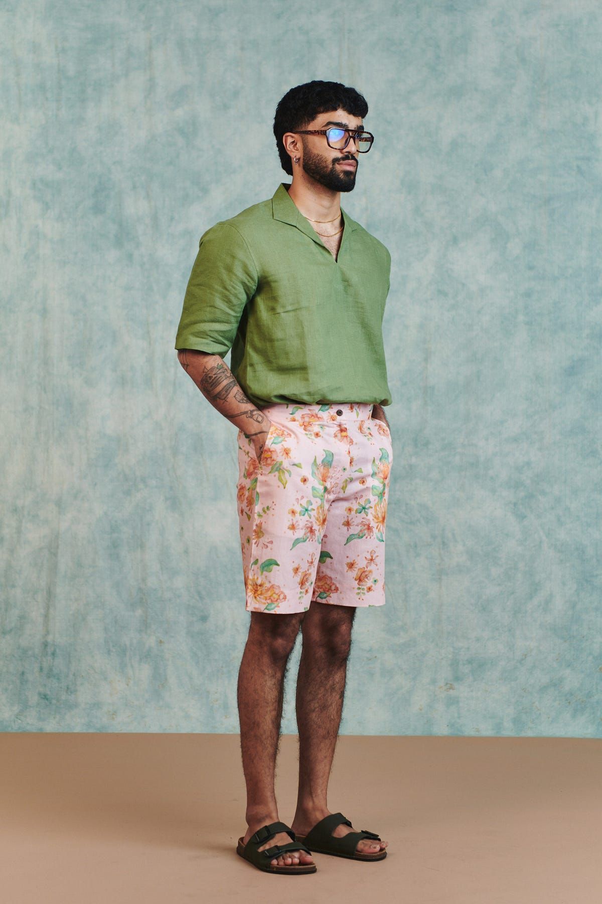 Moss Linen Men's Popover Shirt - image 2