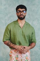 Moss Linen Men's Popover Shirt view 4