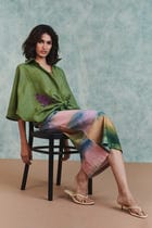 Prism Co-Linen Midi Skirt view 11