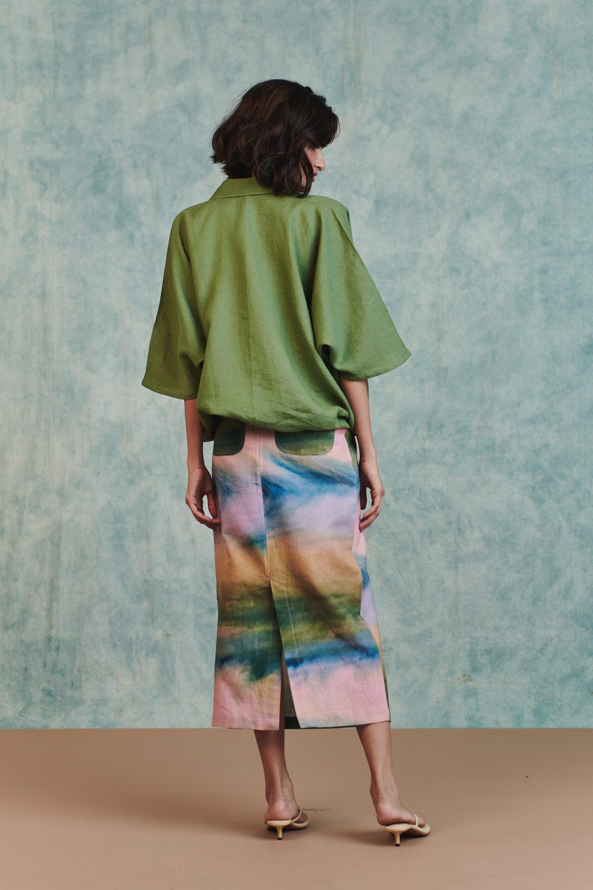 Prism Co-Linen Midi Skirt - image 7