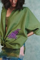 Prism Co-Linen Midi Skirt view 10
