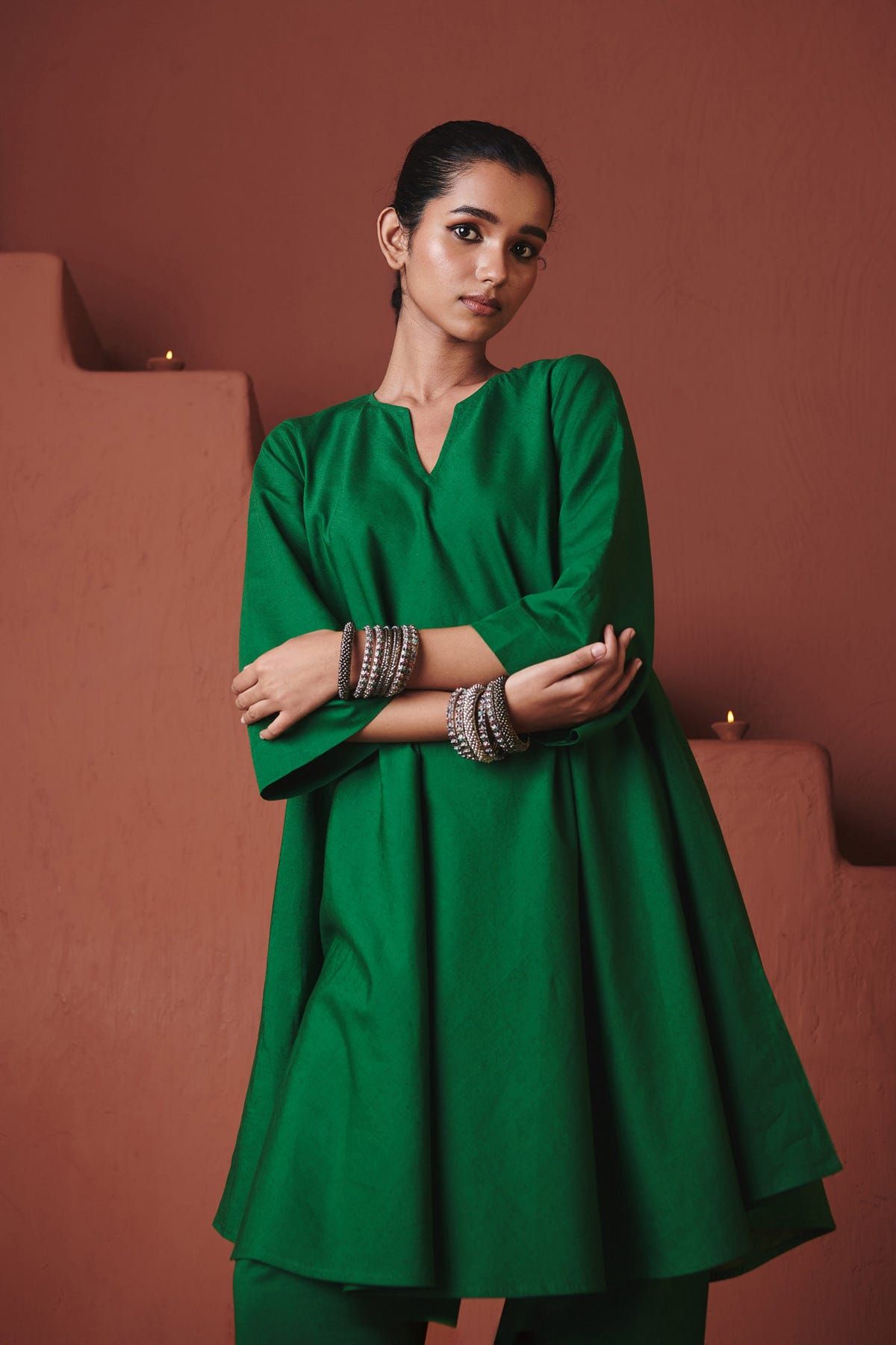 Panna Linen Pheran Kurta Set - image 4