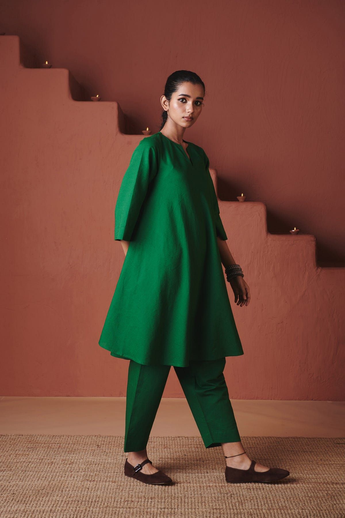 Panna Linen Pheran Kurta Set - image 7