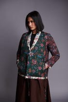 Co-Linen Quilted Wrap Jacket view 1